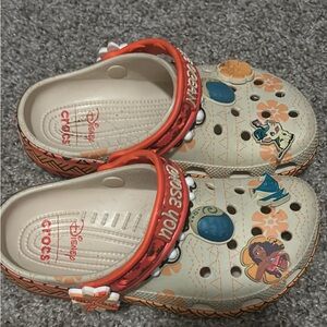 CROCS Kids Beige and Orange Disney Character Clogs